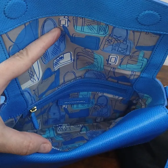 Brand NEW NO TAGS Vera Bradley Blue Crossbody Bag W DUST BAG - Picture 12 of 16
